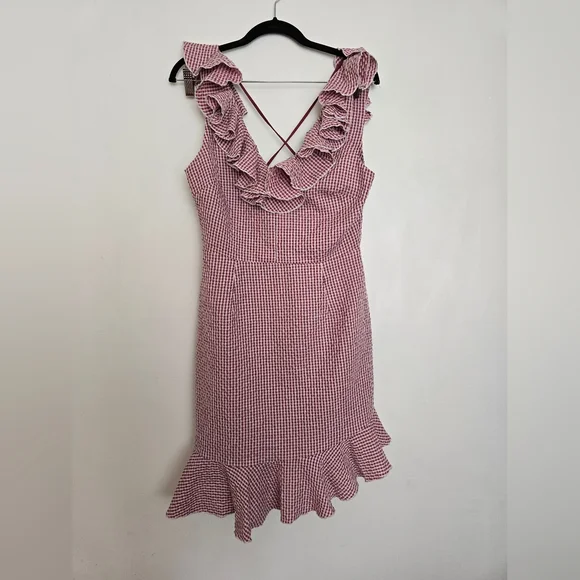 cerise mini dress Cerise Grid Lace Mini Everyday Dress
